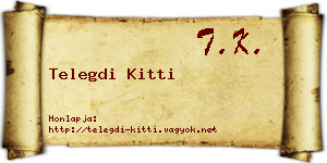 Telegdi Kitti névjegykártya